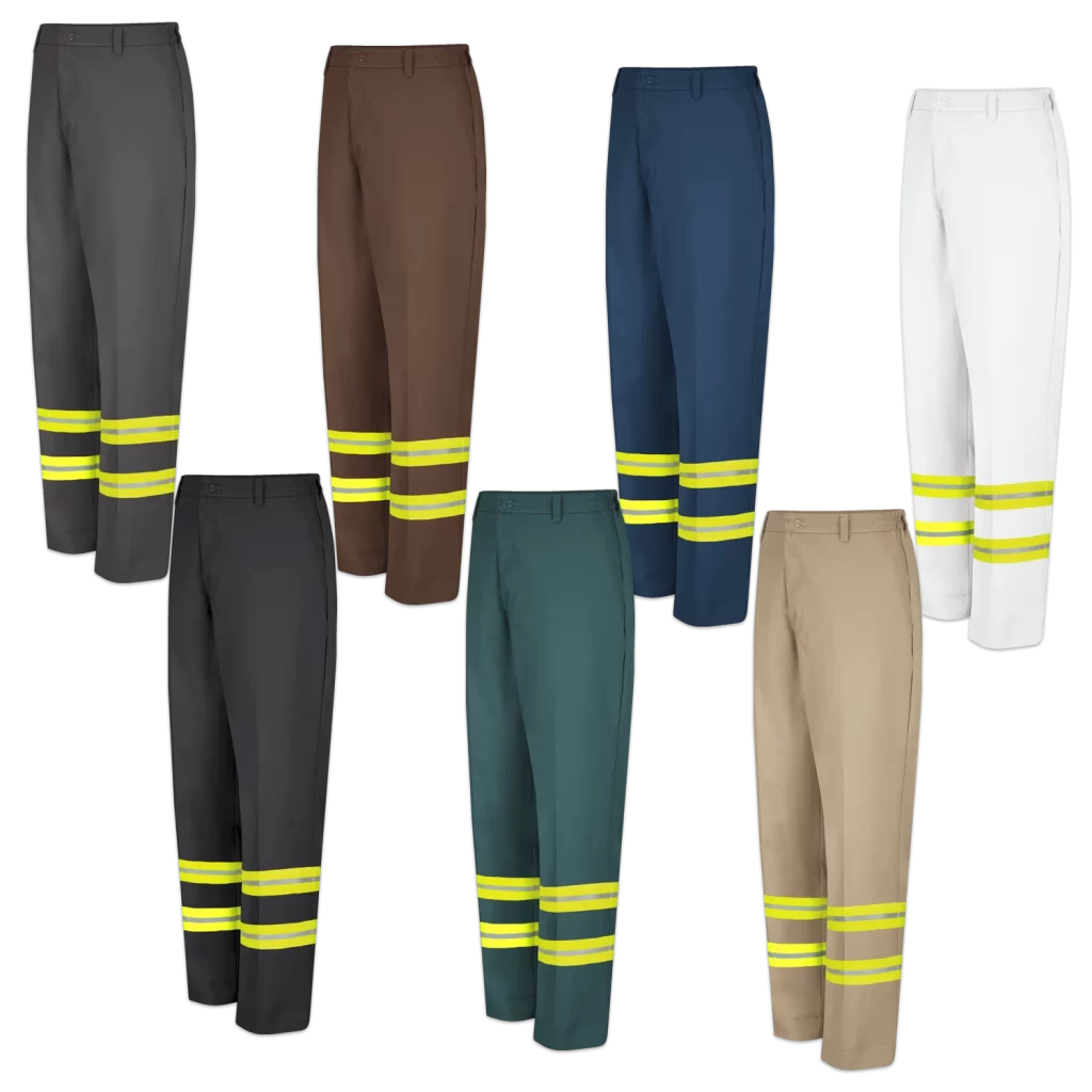 Hi-Vis Work Pants with Elastic Waistband | Active Comfort
