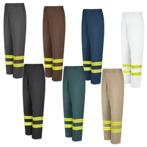 Hi-Vis Work Pants with Elastic Waistband | Active Comfort