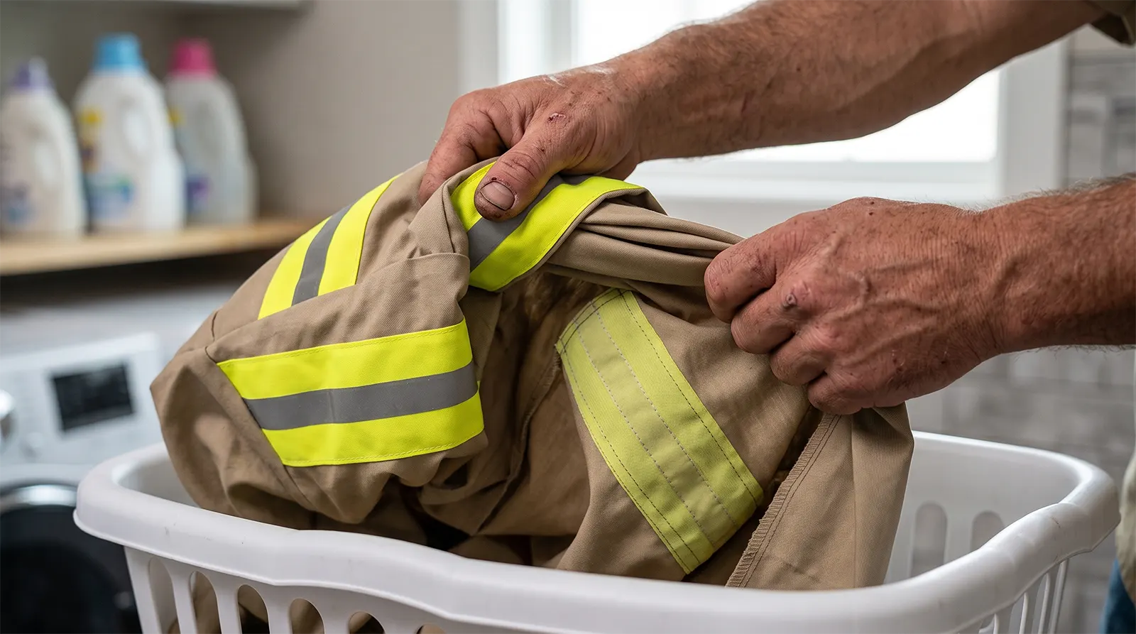 How to Wash Hi Vis Work Clothes – Turn Shirt Inside Out Before Washing
