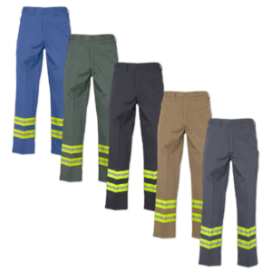 100% Cotton Hi-Vis Work Pants | Flex Waistband