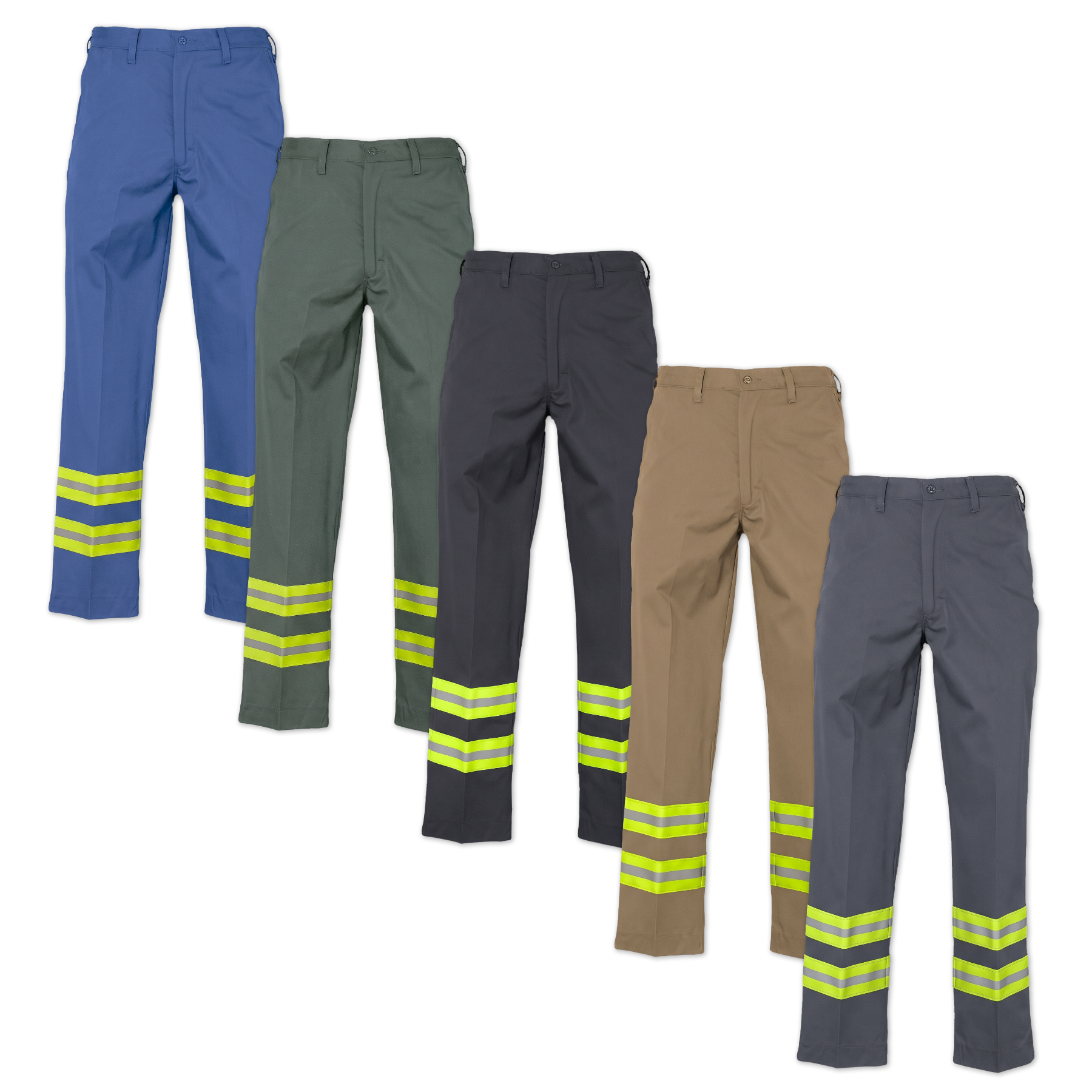 100% Cotton Hi-Vis Work Pants | Flex Waistband