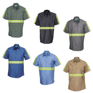 Reed 100% Cotton Hi-Vis Work Shirt - Short Sleeve
