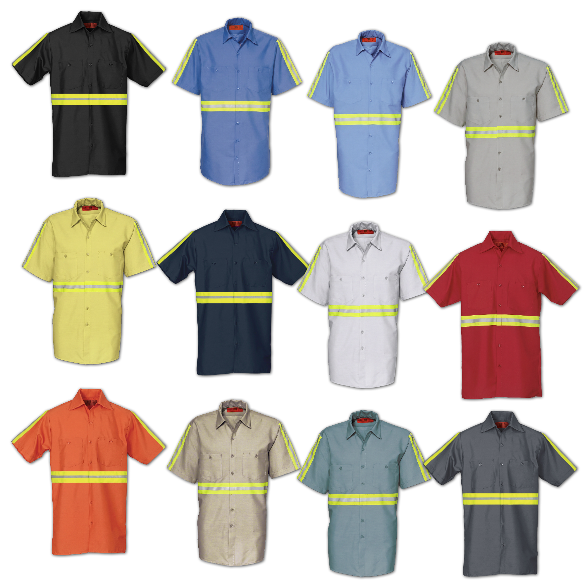 Hi Vis Uniform Work Shirt - Short Sleeve